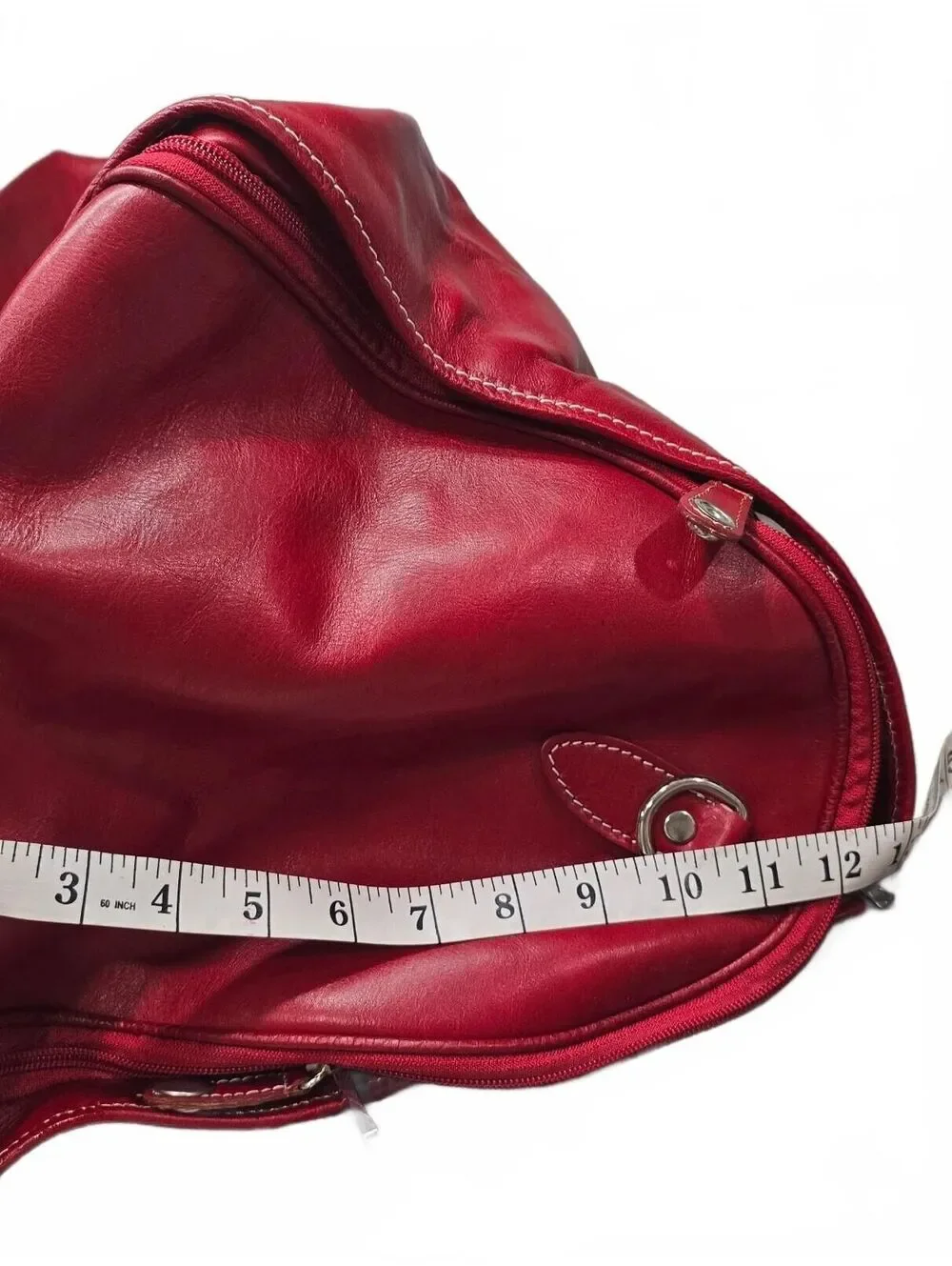 Floto Italian Leather Red Travel Duffel Bag